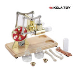 Bamboo based twin cylinder Stirling engine - Nikola Toy