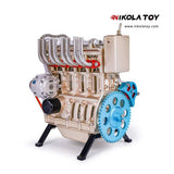 TECHING L4 Car Engine Model Full Metal Assembling Four-cylinder Building Kits - Nikola Toy