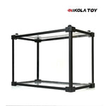 Alloy frame high transparent dust cover storage display box - Nikola Toy