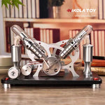 Stirling engine V4 model - Nikola Toy