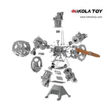 Star shaped 5-cylinder engine model kits (250+Pcs) - Nikola Toy