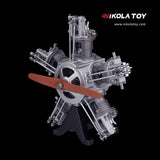 Star shaped 5-cylinder engine model kits (250+Pcs) - Nikola Toy