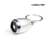 CNC Precision Turbofan Engine Keychain - Nikola Toy