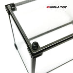 Alloy frame high transparent dust cover storage display box - Nikola Toy