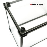 Alloy frame high transparent dust cover storage display box - Nikola Toy