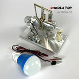 New Stirling engine+LED lights - Nikola Toy