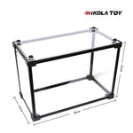 Alloy frame high transparent dust cover storage display box - Nikola Toy