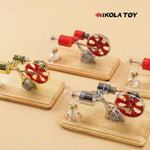 Bamboo based single cylinder Stirling engine - Nikola Toy