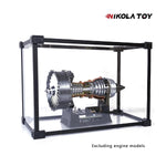 Alloy frame high transparent dust cover storage display box - Nikola Toy