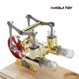 Bamboo based twin cylinder Stirling engine - Nikola Toy