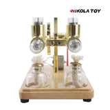 Bamboo based twin cylinder Stirling engine - Nikola Toy