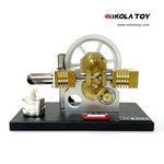 Horizontal opposed diamond Stirling engine - Nikola Toy