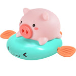 Pull the bath toy pig