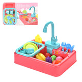 Electric Wash Bowl Sink Kitchen Toy Set