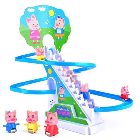 Piggy Electric Rail Climbing Stairs Toy