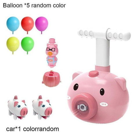 Cartoon Air Powered Balloon Car Powered Flying Pig