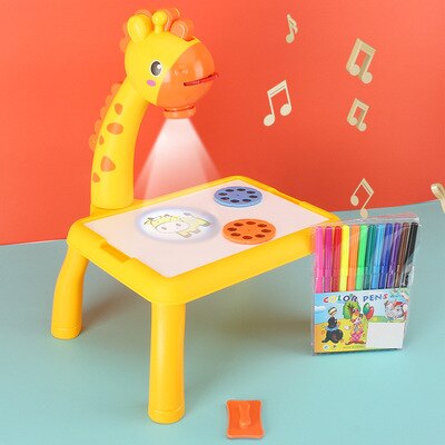 Children Led Projector Art Drawing Table Toys