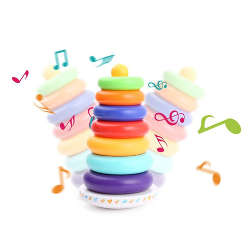 Music Rainbow Tower Layered Ring Toy