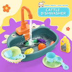 Electric Wash Bowl Sink Kitchen Toy Set