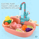 Electric Wash Bowl Sink Kitchen Toy Set