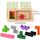 Colorful Wooden Educational Toys Montessori Tetris