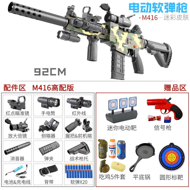 M416 Electric Soft Bullet Toy Rifle Darts Blaster – Csnoobs