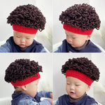 Kids Wig Hats Winter Kinnted Hat