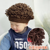 Kids Wig Hats Winter Kinnted Hat