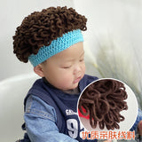 Kids Wig Hats Winter Kinnted Hat