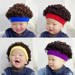 Kids Wig Hats Winter Kinnted Hat