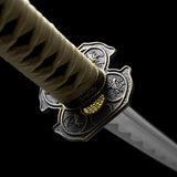 Handmade Japanese Katana Sword with silver blade