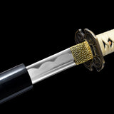 Handmade Japanese Katana Sword with silver blade